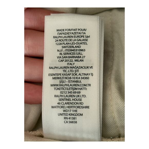 Lauren Ralph Lauren Woman Print Relaxed tapered ankle jeans beige size 20W - Picture 7 of 7